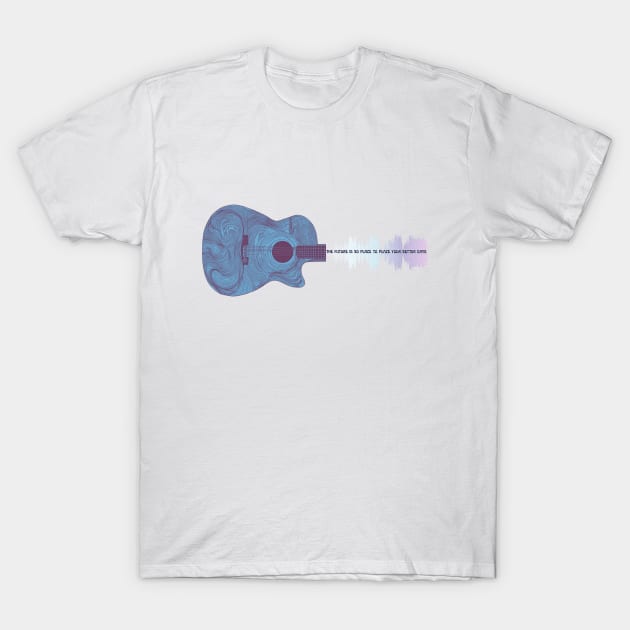 Dave Matthews Guitar Lyrics T-Shirt by Three Little Birds